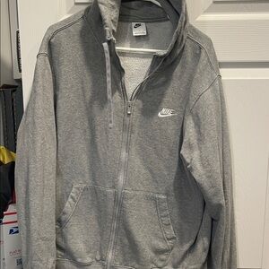 Nike Heather Gray Full-Zip Hoodie